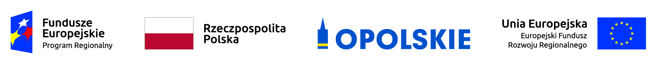 Logotypy, od lewej do prawej: Fundusze Europejskie Program Regionalny, Rzeczpospolita Polska, Opolskie, Unia Europejska Europejski Fundusz Rozwoju Regionalnego